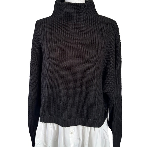 Eloquii Black White Twofer Skirted Sweater Size 18/20 - Picture 6 of 17